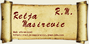 Relja Maširević vizit kartica